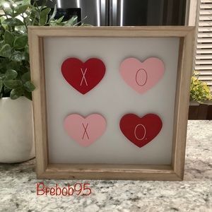 Rae Dunn Valentines Day XOXO hearts wooden Sign - VHTF